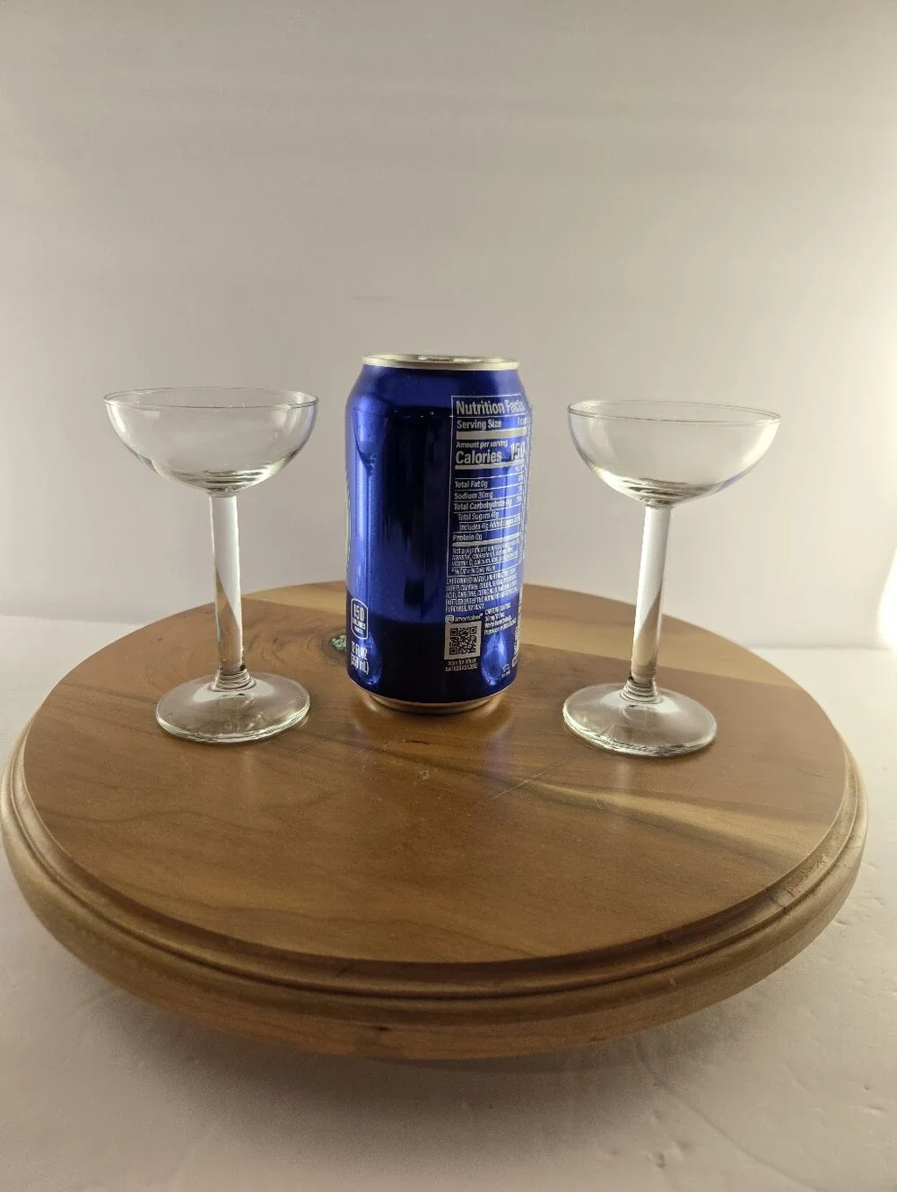 Vintage Blown Glass Coupe Glasses Thin Walled MCM Cocktail Stemware Set of 6